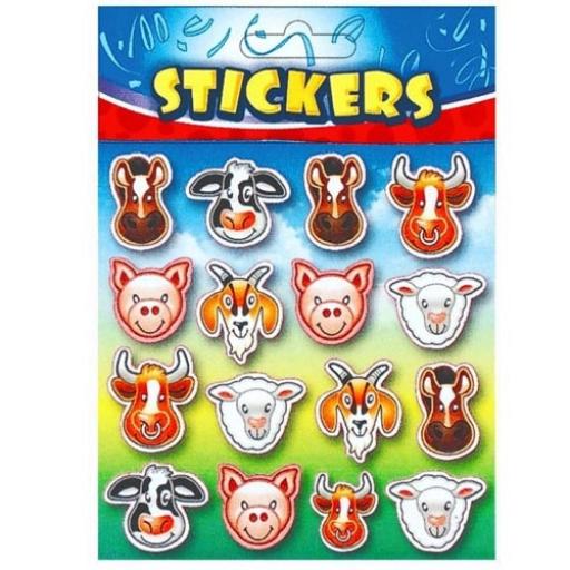 Farm Face Stickers - Pack of 72