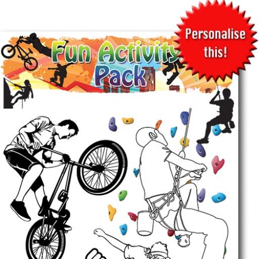 EXTREME SPORTS FUN ACTIVITY Pack - Pack of 100 - MP3434