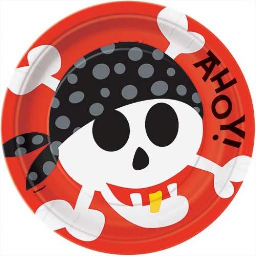 Pirate Fun Plates - Pack of 8