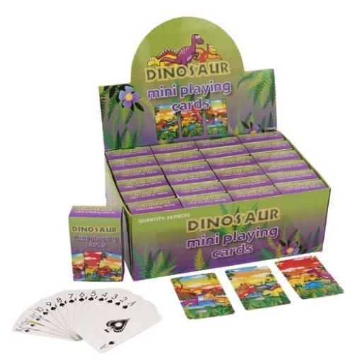 Dinosaur Mini Playing Cards - Pack of 24