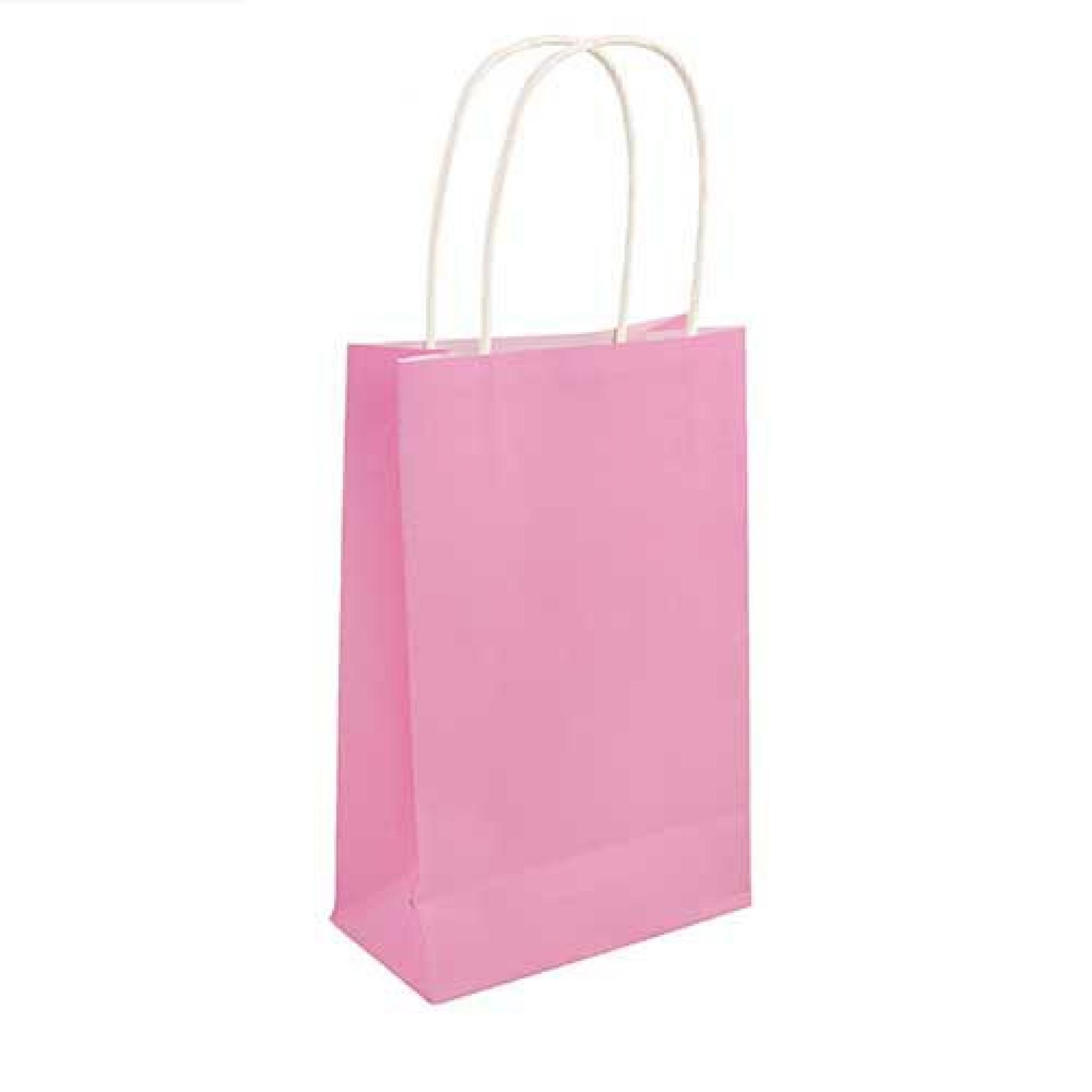 light pink paper party bag