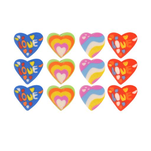 Heart Shaped Mini Erasers - Pack of 70