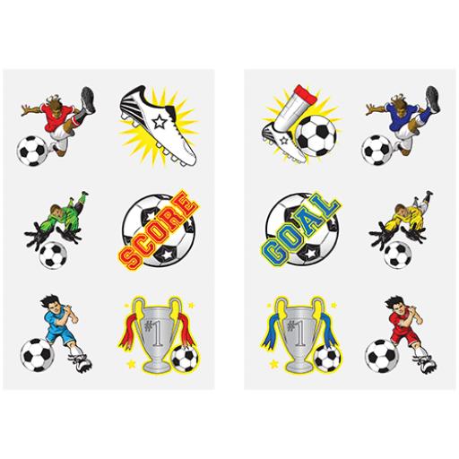 Football Tattoos (Card of 6) - Pack of 96