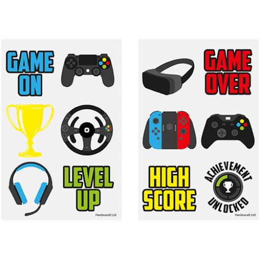 Gamer Tattoos (Card of 6) - Pack of 96