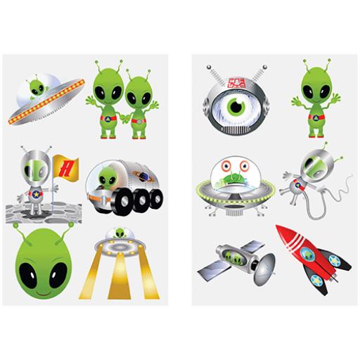 Robot Tattoos (Card of 6) - Pack of 96