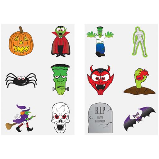 Halloween Tattoos (Card of 6) - Pack of 96