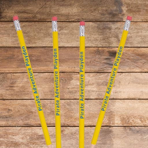 Pencil with Eraser Yellow (Pack of 100)