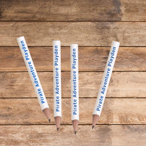 Half Size White Pencils (Pack of 100)