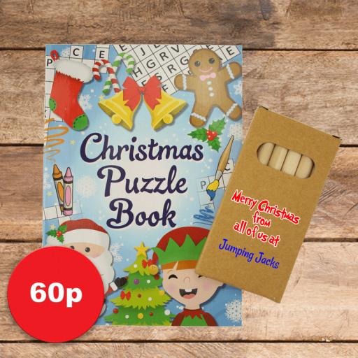 25 x Christmas Puzzle Book and Pencils
