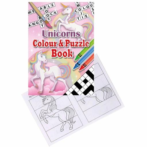 Unicorn Colour & Puzzle Book - 16pp - Pack of 48