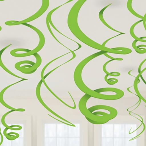 Green Decorative Plastic Swirls