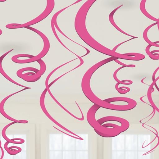 Pink Decorative Plastic Swirls