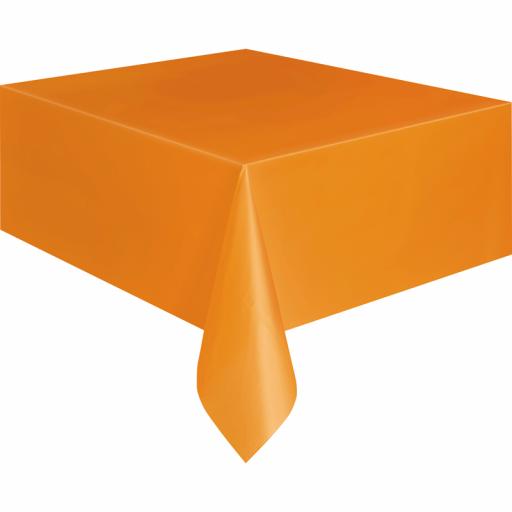 Orange Plastic Tablecover