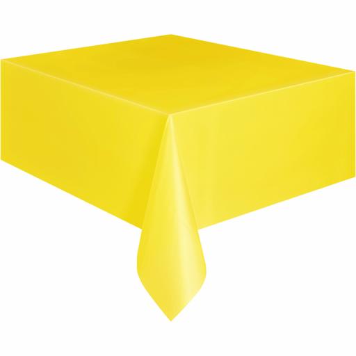 Yellow Plastic Tablecover