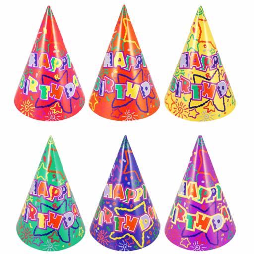 Cone Hat Happy Birthday - Pack of 144