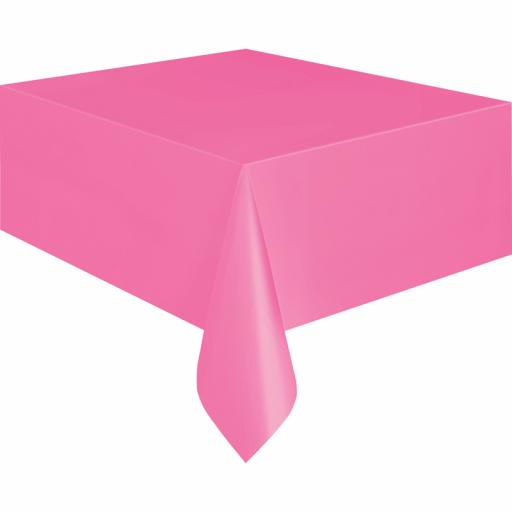 Hot Pink Plastic Tablecover