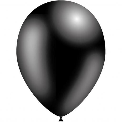 Latex Balloons - Black - Pack of 50