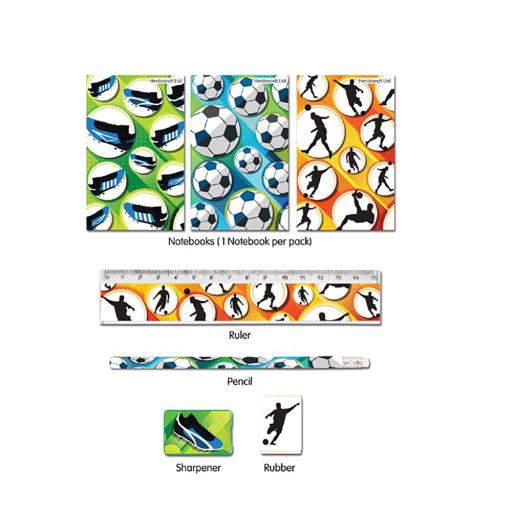 Football 5 Piece Stationery Set - Pack of 24